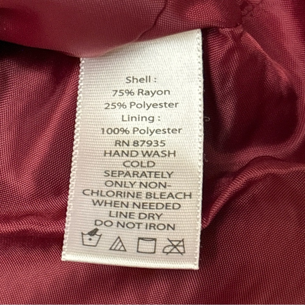 Simonton Says Ruby Red Jacket Button M Rayon Poly… - image 7